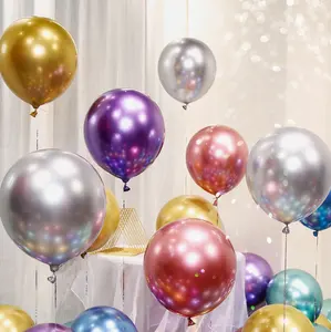 Metal Balloon 5 10 12 18 36 Inch Metal Color Latex Balloons Wedding Decoration Wedding Venue Birthday Decoration Balloons