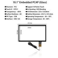 Panel LCD BOE 10.1 inci 1920*1200 WUXGA GV101WUM-N40 Ultra Tipis untuk Peralatan Berat, Modul LCD 10.1 Inci