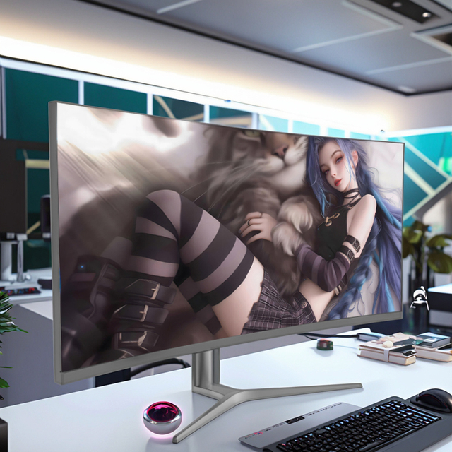 Large 37.5 Inch Curved Gaming Monitor 75Hz-144Hz 4K IPS Panel 1ms Response Time Wide 21:9 for Desktops