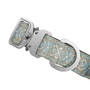 Conjunto de collar y correa tácticos para perro con diseño geométrico jacquard, con asa, de nailon ajustable, con forro acolchado suave, personalizado para entrenamiento al aire libre. - Product Image 3