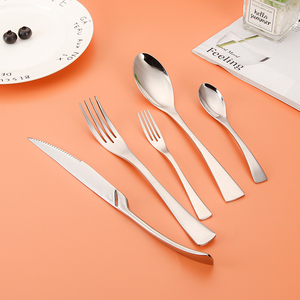 Nuevo diseño espejo pulido Bolk juegos de cubiertos de lujo al por mayor Duke boda cuchillo para carne tenedor cuchara Hotel Apto para lavavajillas cubiertos - Product Image 5