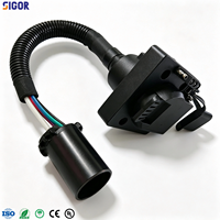 Kit de câblage de remorque 7 voies avec connecteur plat 4 broches pour Ford, GM, SUV, camion et remorque