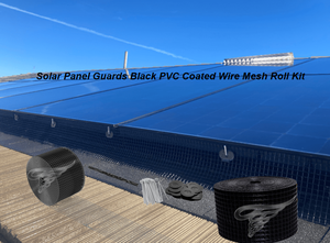 Maille de protection pour panneaux solaires - Maille métallique noire 8x100 pieds |   Barrière robuste anti-oiseaux et anti-nuisibles pour la sécurité des nettoyages de panneaux solaires - Product Image 5
