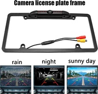 Caméra de recul pour plaque d'immatriculation, vision nocturne, caméra de recul avec 8 LED 170 °   Caméra de sécurité universelle à angle de vue large pour assistance au recul