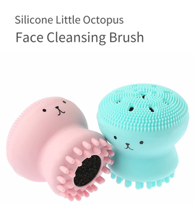 Wholesale New Portable Little Octopus Facial Washing Massage Exfoliating Brush Mini Silicone <b>Face</b> Cleansing Brush - Product Image 2