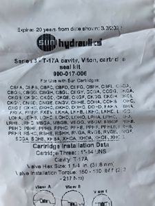 990017007 990-017-007 990017006 990-017-006 990 Hydraulics Original USA Série 3 - Cavité T-17A, Buna-N, Kit de joints - Product Image 4