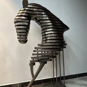 Scultura di Cavallo in Acciaio Inossidabile Personalizzabile, <span class=keywords><strong>Arte</strong></span> Astratta per Spazi Commerciali e Residenziali - Product Image 6