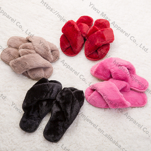 Pantoufles Concha personnalisées en peluche pour la maison dames hiver floue maison fourrure fantaisie mode pantoufles pour femmes - Product Image 2