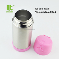 Botella de agua al vacío de doble pared de acero inoxidable para niños, 350ml, mantiene el calor y el frío, para la escuela, deportes y viajes