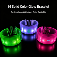 Bracelet LED Lumineux Rechargeable en Plastique en Forme de Main, 15 Couleurs, Coque Solide, Portable, Durable, pour Intérieur/Extérieur, Concerts et Fêtes