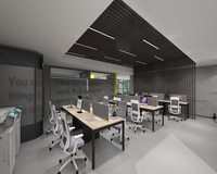 Poste de travail modulaire en bois extensible pour plusieurs personnes, idéal pour les projets collaboratifs de bureau