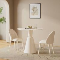 Table et chaises de salle à manger moderne de luxe Design de mode couleur blanche Ensemble de table à manger ronde à bas prix avec chaises