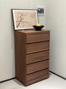 Commode en bois massif armoire de rangement pour salon et chambre à coucher organisateur de commode en bois - Product Image 2