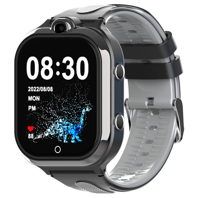 Kids Smart Watch SOS Button 4G SIM IP67 Waterproof LCD Display Anti-Lost Tracking Call Compass Magnetic Charging Calendar
