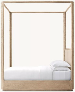 <span class=keywords><strong>Letto</strong></span> a baldacchino matrimoniale in legno massello con testiera imbottita, struttura <span class=keywords><strong>letto</strong></span> a piattaforma a quattro montanti in stile americano per <span class=keywords><strong>camera</strong></span> <span class=keywords><strong>da</strong></span> <span class=keywords><strong>letto</strong></span> moderna - Product Image 6