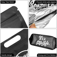Sacs en Mylar résistants aux enfants, sacs d'emballage en aluminium anti-odeur pour aliments, café, thé, produits OEM