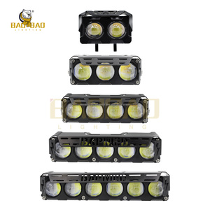 Système d'éclairage <span class=keywords><strong>moto</strong></span> à trois lentilles, projecteurs LED, mini phare de conduite, feu de travail, feu antibrouillard, ampoule DRL pour voiture, camion, SUV - Product Image 5