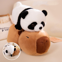 Jouets créatifs Flip Panda & Capybara pour bébés Jouets en peluche de dessin animé personnalisé doux Jouets en peluche d'anime réversibles