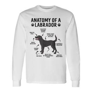 T-shirt à manches longues Anatomy Of A Labrador Black Dog pour les amoureux des chiens - Product Image 1