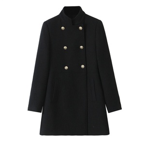 Manteau Élégant Noir à Double Boutonnage pour Femme, Nouvelle Collection Automne 2025, Modèle 9037141 - Product Image 2