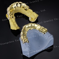 Grillz dentaire Hip Hop personnalisé en or massif 14K avec Moissanite VVS de laboratoire taille brillant, certifié par un tiers, unisexe