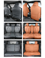 Sarung Jok Mobil Kulit Premium Jahitan Premium Set Lengkap untuk Highlander 2023 2026 7 Kursi untuk Dekorasi Interior SUV Keluarga