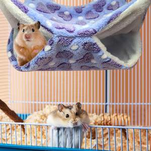 Lichtgewicht Fluwelen Hangende Hangmat Voor Rat Cavia Papegaai Suikerzweefvliegtuig-Accessoires Voor Huisdieren - Product Image 6