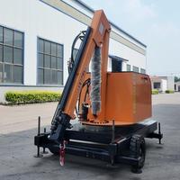 Nouvelle grue hydraulique mobile électrique ZHUO SA 2T, rotation à 360 degrés, jaune, hauteur de levage 4500 mm, garantie 3 ans, usine