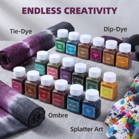 TIMESRUI 30ml fibre réactive colorant poudre résistant au lavage et non toxique bricolage tie-dye kit pour t-shirts, écharpes, tissu