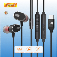 Écouteurs intra-auriculaires USB Type C avec micro, décodage numérique USB C, en métal, pour musique