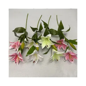 Direct Wholesale Good Quality Small-Single Cloth Lily Butterfly Outdoor Artificial Flowers