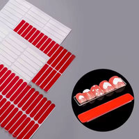 Bande de présentation pour faux ongles, facile à décoller, durable, écologique, à haute adhérence, sans trace, en acrylique transparent, double face, pour ongles longs