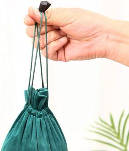 ถุงกำมะหยี่ใส่เครื่องประดับหลากสีพร้อมเชือกผูก สำหรับบรรจุภัณฑ์ของขวัญงานแต่งงาน เทศกาลน้ำหอม เครื่องสำอางขายดี - Product Image 5