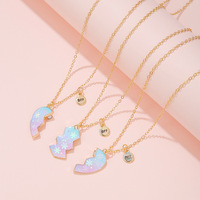 Nouveau collier magnétique en forme de cœur et de flocon de neige pour amies, 3 pièces/ensemble, collier « Meilleures amies pour toujours »
