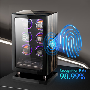 Embers 2025 Nouvelle Boîte Remontoir de Montres en Bois Massif avec Protection, Remontage <span class=keywords><strong>Automatique</strong></span>, Déverrouillage par Empreinte Digitale, Moteur Mabuchi, 2-24 Emplacements, Logo Personnalisé - Product Image 4