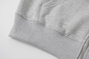 Felpa con Cappuccio da <span class=keywords><strong>Uomo</strong></span> Minimalista Ricamata a Cuore con Zip - Casual con Maniche Raglan per Stile Streetwear Quotidiano Confortevole - Product Image 3