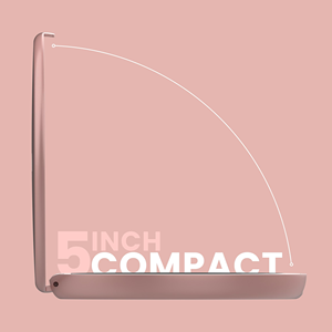 Espejo de Maquillaje Portátil Mini con LED, Recargable por USB, Plegable, de Doble Cara, Espejo Cosmético de Bolsillo Redondo HD para Mujer - Product Image 2