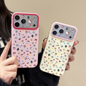 เคสโทรศัพท์มือถือลายการ์ตูนคิตตี้ IMD กลิตเตอร์ สำหรับ iPhone 17 16 15 Pro Max น่ารัก โปร่งใส กันกระแทก ผลิตจาก TPU นิ่ม พิมพ์ลายด้านหลัง - Product Image 1