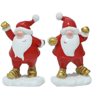 Papá Noel dos figuritas de resina regalo