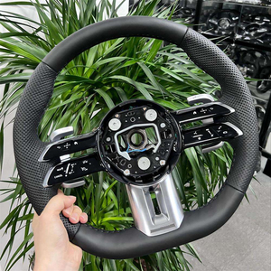 Volante Ergonómico de Cuero Perforado en Forma de D para Conducción Diaria con Levas Metálicas Compatible con <span class=keywords><strong>Mercedes</strong></span> GLA GLB GLE Clase S - Product Image 2