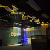 Kits d'éclairage en maille à fibre optique à LED pour plafond de restaurant et décoration d'arbre de jardin Filet de fibre optique à lueur latérale