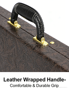 Étui de guitare en cuir de qualité supérieure avec motif floral en relief, logo personnalisé disponible, protection rigide robuste pour <span class=keywords><strong>Strat</strong></span> - Product Image 6