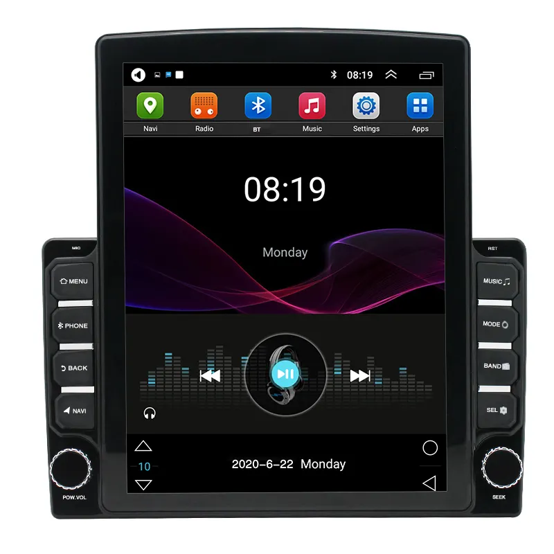 Universal Android Car Radio Video With 9.7 Inch Vertical Touch Screen Car Dvd Player Gps Navigation Wifi Bt Autoradio