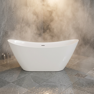 <span class=keywords><strong>Baignoire</strong></span> autoportante en acrylique moderne, surélevée aux deux extrémités, de haute qualité, pour hôtel, appartement, villa, salle de bain, bain à remous - Product Image 1