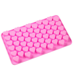 Atacado 55 cavidades Gummy Heart Molds Silicone Antiaderente Chocolate doces Gummy Mold para Kid - Product Image 3