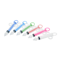 Penggunaan tangan tunggal 3-cincin 10ml Aspirator hidung silikon bayi CE disetujui PP + Pembersih hidung ujung silikon