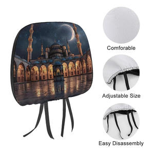Housse <span class=keywords><strong>de</strong></span> repose-tête personnalisée en tissu imprimé numériquement avec votre photo/texte, installation facile, ajustement universel pour les berlines, intérieur <span class=keywords><strong>de</strong></span> <span class=keywords><strong>voiture</strong></span> unique - Product Image 3