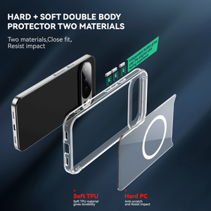 Leggero sottile trasparente trasparente antiurto copertura del telefono custodia magnetica del telefono per Google Pixel 10Pro XL - Product Image 3