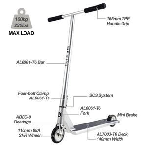 <span class=keywords><strong>Scooter</strong></span> de cascade professionnel en aluminium 6061-T6, système SCS, usinage CNC, vente en gros (non destiné à la vente au détail) - Product Image 2