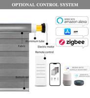 Persianas enrollables de cebra eléctricas modernas de alta calidad Día Noche Persianas de ventana motorizadas Interior Bluetooth incorporado Control remoto inteligente